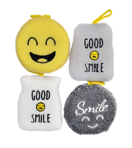 Set 4 bureti de vase Flippy cu tematica Funny Model 1
