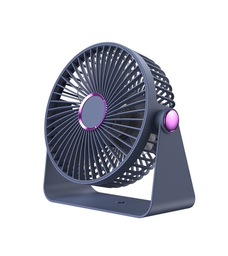 Ventilator 2in1, Vafy, de Masa/de Perete, Incarcare USB, 3.7 V, 4.5 W, 1200 mAh, 17.5 x 17 x 7.6 cm, Albastru Fumuriu