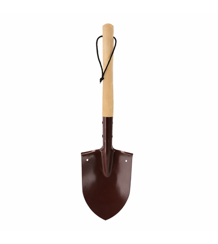 Lopata compacta pentru camping si gradina, cu maner din lemn, lama din otel, 60 cm