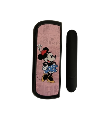 Set Husa Si Capac Plastic Vafy, pentru IQOS Iluma, de Protectie, Capac Magnetic, Anti Soc si Zgarieturi, 20 gr, 12 x 4 x 2.5 cm, Model Minnie Mouse, Roz