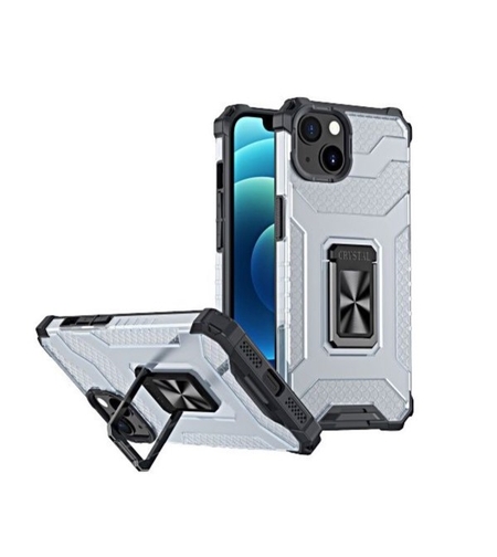 Husa de protectie Vafy compatibila cu Apple iPhone 13 Acrylic Armor cu suport Negru