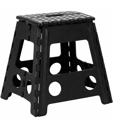 Scaun inaltator multifunctional tip scara, antiderapant, 39 cm, maxim 150 kg, negru