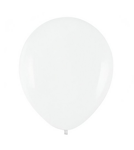 Set 10 Baloane din Latex, Flippy, Model Party, 13 cm, Albe, 2.2 g