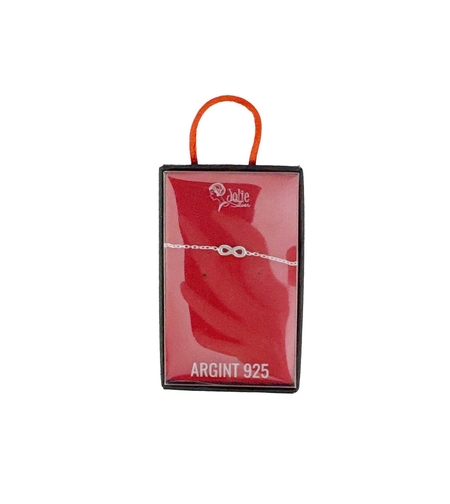 Bratara din Argint 925, pentru Dama, Jolie Silver, Model Infinit, 1.54 g, Lungime Reglabila, Argintiu