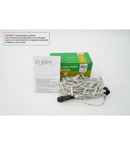 Instalatie de Craciun Tip Liniar, 8 jocuri de lumini, Fir Transparent, 5 m, 50 LED -uri, Multicolor