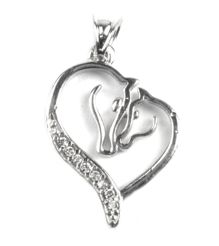 Pandantiv, Jolie Silver, Argint 925, Model Horses in Love, 16 x 20 mm, 1.6 g