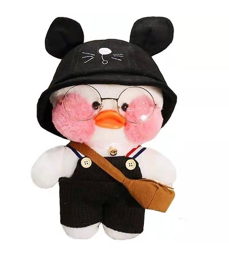 Jucarie de plus Ratusca Lalafanfan Flippy, Haine si Accesorii Random, Alb