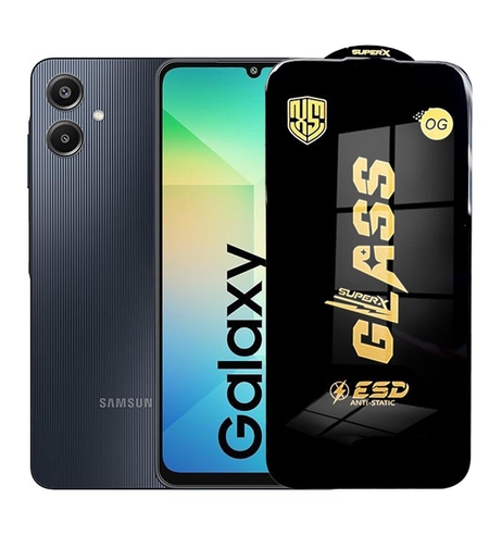 Folie de Sticla pentru Samsung Galaxy A06, Vafy, Sticla Securizata ESD Antistatica, Super-X Privacy OG, cu Margini Negre, Rezistenta la Zgirieturi, 0.35 mm, Transparent