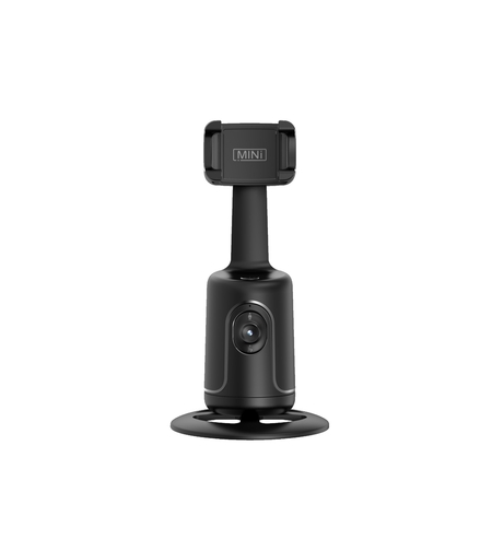 Stabilizator Pentru Telefon Cu Urmarire Automata, Flippy, AI Face Tracking, Rotire 360 Grade, 17 x 8 cm, Negru