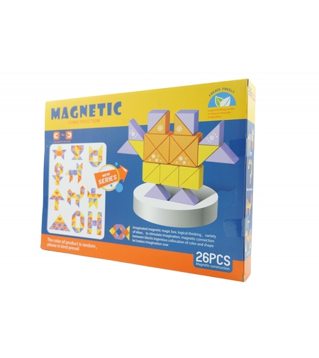 Set inteligent de constructie cu piese magnetice, Flippy, 26 piese, pentru copii, +3 ani, multicolor