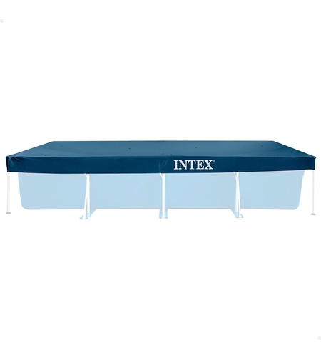 Prelata rectangulara pentru piscina Intex 28039, 450x220xH20 cm, PVC, bleumarin