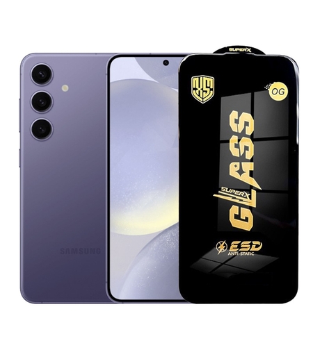 Folie de Protectie pentru Samsung Galaxy S24, Vafy, Sticla Securizata ESD, Margini Negre, Rezistenta la Zgirieturi, Antistatica, 0.35 mm, Transparenta