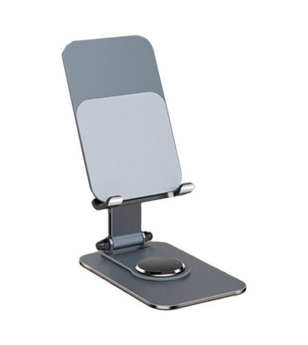 Suport pentru Telefon, Flippy, Suport Pliabil pentru Streaming, din Aliaj de Aluminiu, Compatibil cu Tableta, pentru Birou, 14.6 x 11.5 x 7 cm, Space Grey