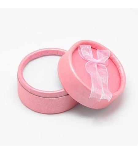 Cutiuta Cadou Rotunda Roz diametru 5cm