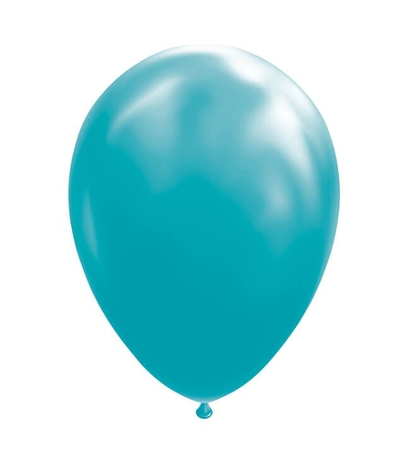 Set 12 Baloane, Flippy, din Latex Standard, 13 cm, Turcoaz