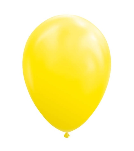 Set 12 Baloane, Flippy, din Latex Standard, 25 cm, Galben