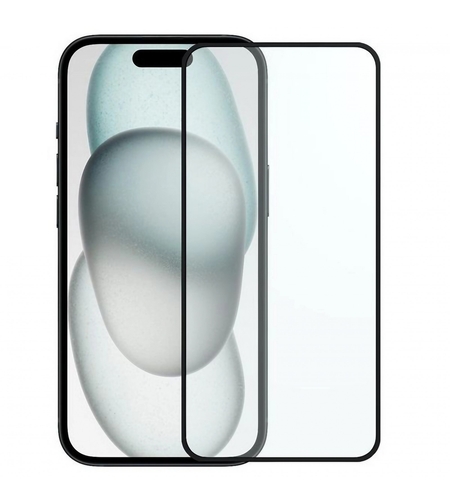 Folie Sticla Securizata, Vafy, Pentru Apple iPhone 16 Plus, Full Glue, Margini Negre, Transparent
