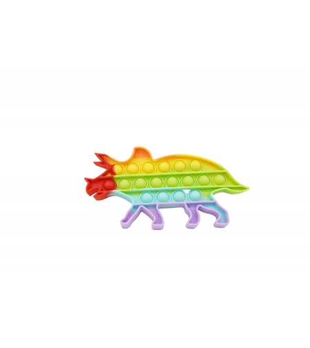 Jucarie antistres din silicon, Flippy, Pop It Now and Flip It, Dinozaur mic, Multicolor V3