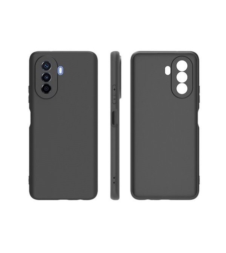 Husa pentru Huawei NOVA Y70, Vafy, Liquid Silicone, cu Microfibra pe interior, Protectie Antisoc, Negru