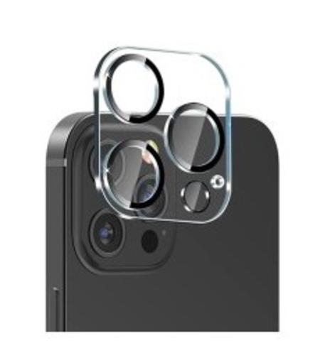 Folie Sticla pentru camera, compatibila cu Apple iPhone 14 / 14 Plus, Transparent cu margini negre
