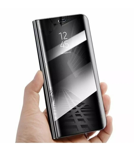 Husa Tip Carte, Flippy, Compatibila cu Huawei Mate 10 Lite, Flip Cover Oglinda, Negru