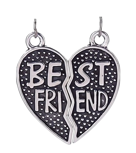 Pandantiv, Jolie Silver, Argint 925, Model Inima Best Friend, 1 g, 10x12 mm