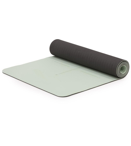 Saltea yoga antiderapanta din TPE, 183x61x0.6 cm, cu curea transport, verde