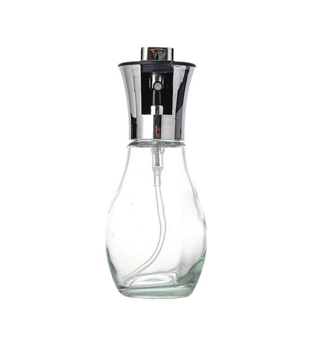 Sticla de ulei cu Pulverizator, Vafy, Sticla pentru Lichide de Bucatarie, Otet, Sos, 16.7 x 5.2 cm, Volum 200 ml, Silver