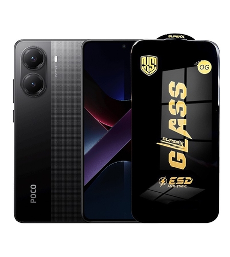 Folie de Protectie pentru Xiaomi Poco X7 Pro, Vafy, Sticla Securizata ESD, Margini Negre, Rezistenta la Zgirieturi, Antistatica, 0.35 mm, Transparenta