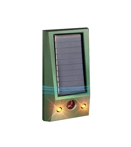 Aparat Solar LED cu Ultrasunete, Flippy, Repelent pentru Animale Mari si Mici, Lumina Rosie si Alba, Anti Rozatoare, Anti Insecte, Frecventa 9-36.5KHZ, 12 X 6.5 cm, Verde