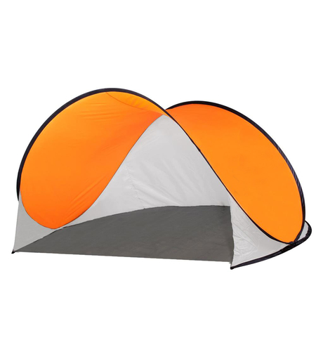Cort plaja si picnic semi-deschis Sersimo, protectie UV, 200x120x110cm, portocaliu gri