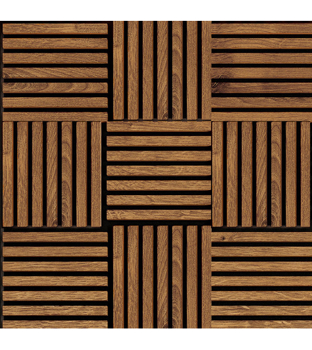 Modul riflaj MDF decorativ LDA PREMIUM de tip panou acustic, Stejar Royal, 30x30 cm