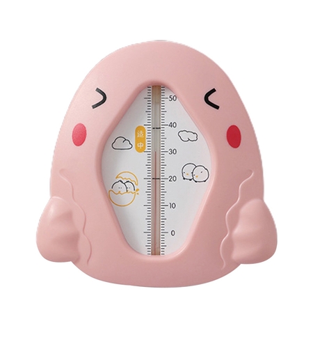 Termometru pentru Baie, Flippy, Plutitor, Rezistent la apa, Multifunctional, Model Gaina, 10.5x10.5x2.5 cm, Roz
