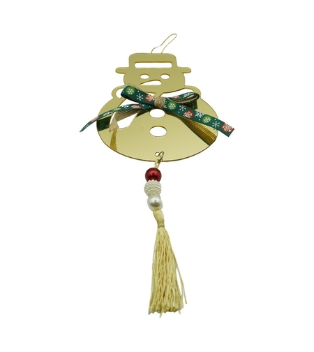 Ornament brad, Flippy, Om de zapada, Auriu, Lucios, 14*30CM, Acril, Interior/ Exterior