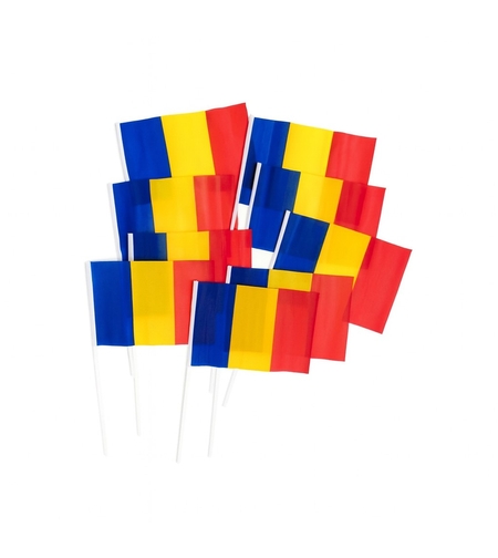 Set 12 Steaguri de Mana Tricolor, Flippy, Dimensiune 20x30 cm, Stegulet, Drapel