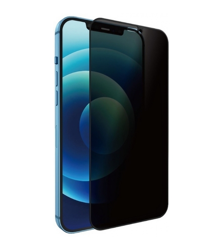 Folie de Protectie, Flippy, compatibila cu Apple iPhone 12 mini, Full Glue, Privacy, Sticla Securizata, Negru