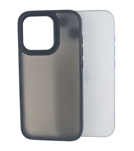 Husa de Protectie, Vafy, pentru iPhone 15 Pro, Satin Matte, din PC, Negru
