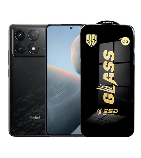 Folie de Protectie pentru Xiaomi Redmi K70E, Vafy, Sticla Securizata ESD, Margini Negre, Rezistenta la Zgirieturi, Antistatica, 0.35 mm, Transparenta