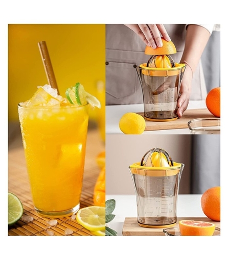 Storcator manual citricie Flippy, cu recipient de 600 ml, 15x8.5x13.5 cm, material ABS, Transparent