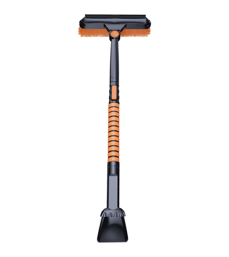 Perie si Racleta Rotativa 3 in 1, Flippy, Perie Auto pentru Zapada, Telescopica, Detasabila, Material Aluminiu si ABS, 100 x 25 cm, Negru
