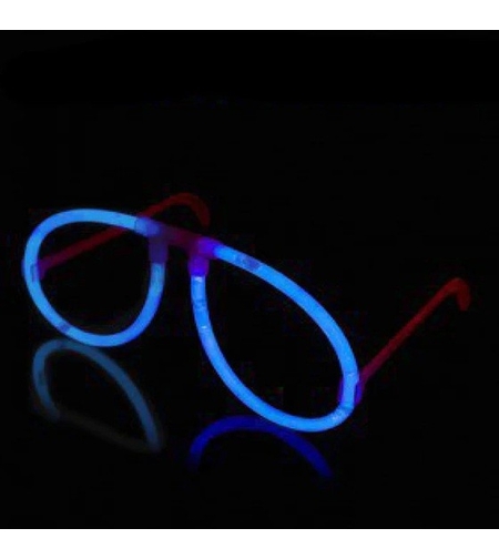 Ochelari Decorativi, Flippy, din Plastic, Fluorescenti, Accesoriu Petrecere, Albastru