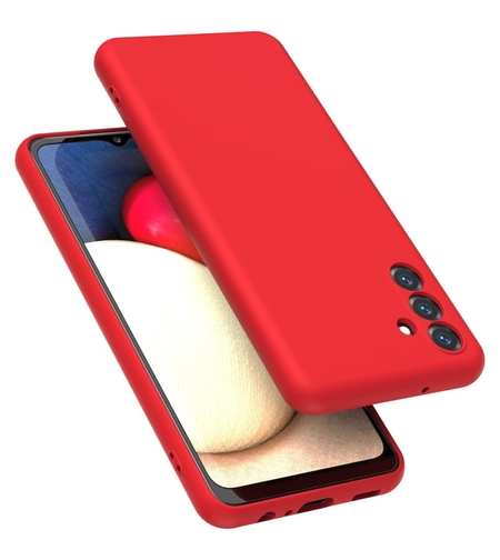 Husa de Protectie, Vafy, pentru Samsung Galaxy S23 FE, Liquid Silicone, cu Microfibra pe Interior, Protectie Antisoc, Compatibil Incarcare Wireless, Rosu