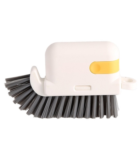Perie Multifunctionala 3 in 1 de Curatare, Flippy, pentru Bucatarie, Vesela, Geamuri, Cap Detasabil, 9x15x2.5 cm, Galben