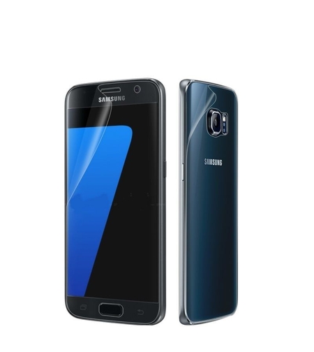 Folie Plastic Samsung Galaxy S7 Edge Fata-Spate Transparent