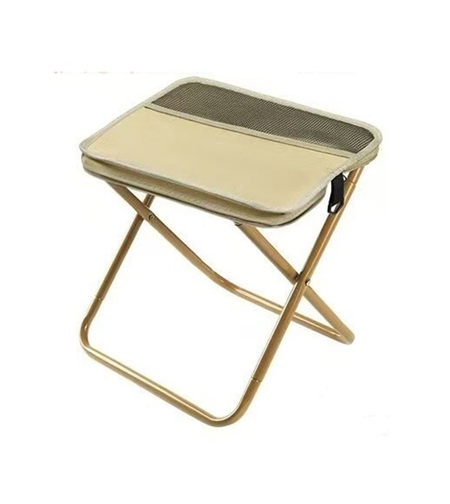 Scaun Taburet Pliabil pentru Camping, Vafy, pentru Adulti, Scaun Portabil, Pescuit, din Panza Oxford si Cadru Metalic, Mare 31 x 29 x 25 cm, Bej