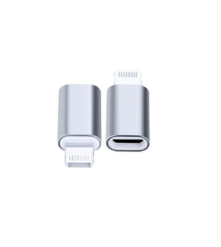 Adaptor Type C (mama) to Lightning (tata) cu Agatatoare Breloc inclusa, Argintiu