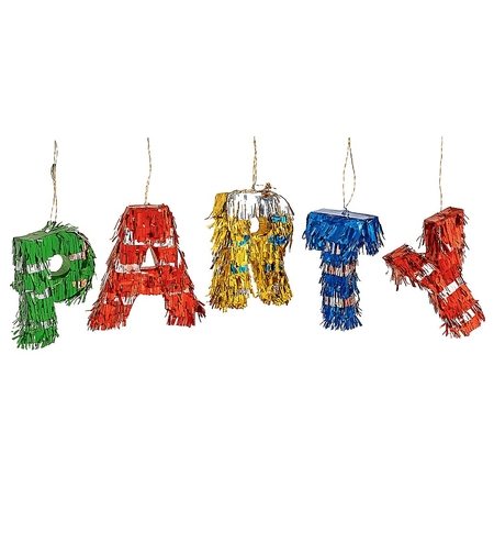 Pinata Mini PARTY, Flippy, Accesoriu pentru Petrecere Set 5 Bucati din Hartie Creponata si Carton, Pinata pentru Petreceri, 61 x 43 x 8 cm, Multicolor