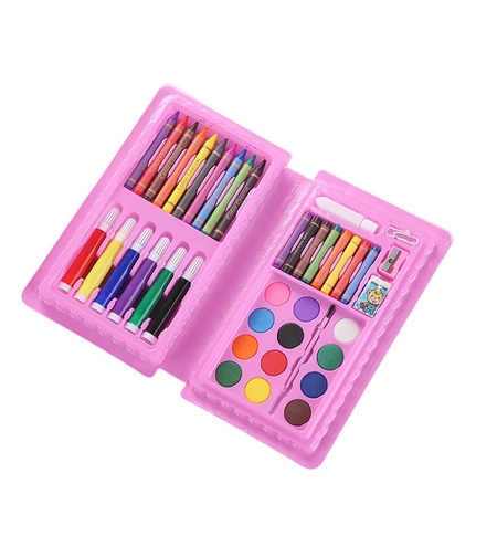 Set 42 Piese de Pictura si Desen, Flippy, Tip Penar, Model Pisicuta, 24.3 x 13 x 3 cm, Roz