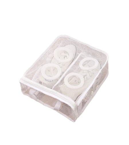 Sac pentru Spalare Incaltaminte, Flippy, pentru Masina de Spalat, 36x30x12 cm, Alb