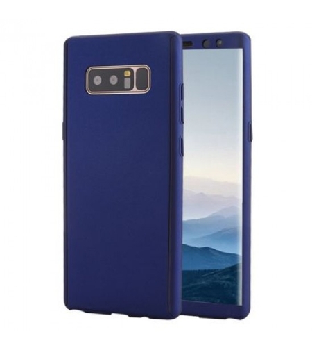 Husa de protectie pentru Samsung Galaxy A3 2017 Full Cover 360 Albastru + Folie de protectie
